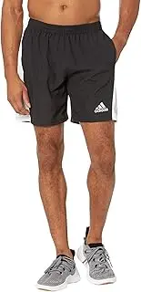 [adidas] Men's Standard Own The Run Shorts, Black/White/Reflective Silver, XX-Large