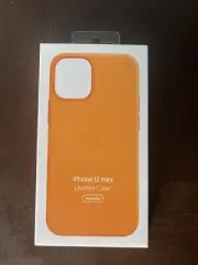 Apple iPhone 12 Mini Leather Case w MagSafe Orange California Poppy New Sealed