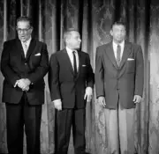 Music composer John Scott Trotter Host George Gobel and Announ- 1959 Old Photo