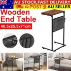 C Shaped End Table with Side Storage Bag Living Room Bedroom Storage Solution AU