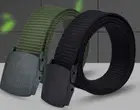 Nylon Belt Women Men's Sport Military Waistband Canvas Web Tactical Belt BLK/GRE