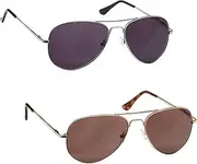 [OPULIZE] The Reading Glasses Company Silver & Gold Sun Readers Value 2 Pack UV400 Mens Womens SS8-89 +1.00