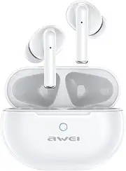 AWEI T70 Wireless Earbuds, Bluetooth Noise Cancelling Earbuds, 800mAHh Headphone Charging Pod 77 Hours Playtime, AI Call Noise Reduction, Lightweight in-Ear Fit, IPX4 Waterproof Bluetooth Earbuds