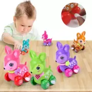 Cute Cartoon Animal Deer Wind Up Toys Colorful Clockwork Spring Newborn Toys Run