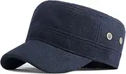 [Generic] Men's Hat Hat Men's Winter Warm Flat Cap Spring and Autumn Tweed Simple Retro Duck Tongue Cap