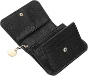 [uxcell] Leather Wallet Credit Card Holder Minimalist Front Pocket Wallet for Women and Men Gift on Birthdays Thanksgiving, Black