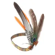 American Chief Indian Style Hat Feather Headdress for Men Halloween