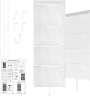 Over The Door Hanging Organizer, Stuffed Animal Holder, Over Door Storage Bag, Multipurpose Stuffed Toy Storage for Bedroom Closet Doll (white)