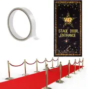 Red Carpet Runner 2.6 x 15 ft Not Slip Red Aisle Runner VIP Stage Door Entran...