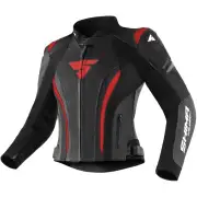 Miura 2.0 Ladies Black Red Leather Motorcycle Jacket