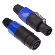 Pair Male Female 4 Pole Speakon Loudspeaker Connectors 15A