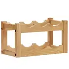NNEVL Wine Rack for 6 Bottles 37x21x21 cm Solid Oak Wood
