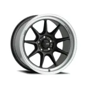 18x8.5 Konig 105MB Countergram Matte Black w/Machined Lip Wheel 5x112 (43mm) (for: Volkswagen)