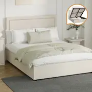 Oikiture Bed Frame Double Size Gas Lift Base with Storage ADI