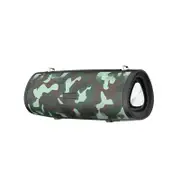 S39 Wireless bluetooth 5.0 Speaker 18W Outdoor Handheld Subwoofer 3 Driver Super Bass Louspeaker for Outdoor Dancn Party (Cam Green)
