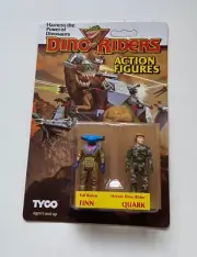 VINTAGE 1987 DINO RIDERS Finn & Quark Action Figures MOC Sealed and Unpunched