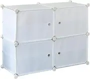 White Cube DIY Shoe Cabinet Rack Storage Portable Stackable Organiser Stand
