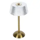 Led Cordless Table Lamp Dimmable Crystal Table Lamp 3-Color Led Gold Lamp Tou SL
