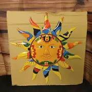 Home Décor Tin Colorful Sun Wall Hanging 12"