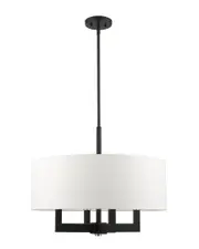 Livex Lighting 4-Light Black Chandelier