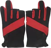 [Generic] Fly Fishing Gloves, Fish Handling Gloves,Winter Gloves Fishing Gloves - Cold Weather Gloves Three Finger Cut, Breathable Anti-Slip Kayak Gloves for Men Women