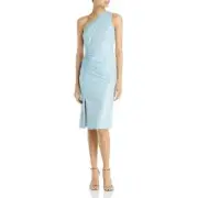 Aidan Mattox Sequin Mesh Cocktail Dress One Shoulder Midi, Women's size 16, NWT