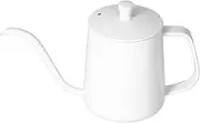 Hand Drip Coffee Pot, Stainless Steel Drip Kettle, Rustproof Gooseneck Kettle, Lightweight Coffee Kettle, Pour Over Kettle with Lid for Restaurant (White 600ml)