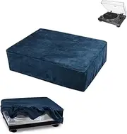 Record Player Turntable Dust Cover for Audio-Technica AT-LP120XUSB,Short Plush Protective Cover for Record Player Turntables (Blue)