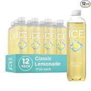 Sparkling Ice, Classic Lemonade Sparkling Water, 17 Oz (Pack of 12)