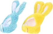 Generic 2pcs Pet Costume Hat for Cats and Dogs Stylish Rabbit Design Comfortable Headwear for Parties and Walks for Pets