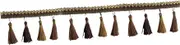 STARTIST Tassel Lace Trim Polyester Tassel Crafts Accessories Long Fringe Trim Polyester Fringe for Curtain Home Decoration Lampshade, Brown
