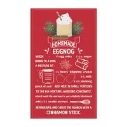Holiday Egg Nog Recipe Kitchen Tea Towel