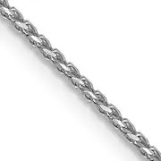 20 Inch 14K White Gold 1mm D/C Open Franco Chain
