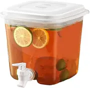 Beverage Dispenser - 3.5l Water Dispensers | Water Container With Tap | Refrigerator Juice Containers | Lemonade Bucket | Fridge Cold Kettle For Fruit Juice, Iced Tea, Cold Brew Lemonade Summer Season