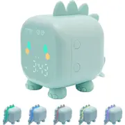 Kids Mini Dinosaur Digital Alarm Clock Toddler Dinosaur Sleep Trainer