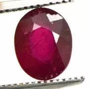 Loose Ruby Gemstone Oval Shaped Birthstone Natural 2.04 Carat Red Color Treated