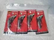 Crappie 4PACK Crankbait Lure Fishing Black Shiner CM-2 Arkie NEW