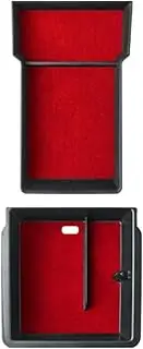 Alfanxi Center Console Organizer Tray Italy Alcantara Storage Box Compatible with Tesla Model 3 Tesla Highland(A3Red)