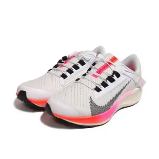 NIKE 女男 W AIR ZOOM PEGASUS 38 FLYEASE 網布搭配加寬鞋頭慢跑鞋 白橘紅 - DJ5413100