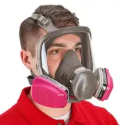 3M 6700 FULL FACE PPE Respirator Mask & 2- 60921 Organic Vapor Cartridge SMALL