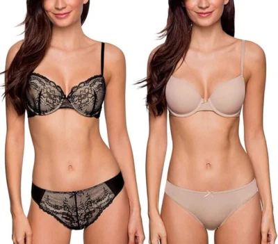 DORINA CHLOE-2PP Light Padded DEMI-Black/blush-36C