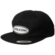 Volcom Hard Core in '94 Wordmark 5-Panel Adjustable Snapback Hat Cap Black NWT