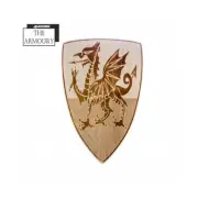 4Ground Replica Swords & Shields Tudor Welsh Dragon Etched Shield New