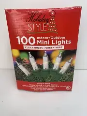 Set Of 2 Holiday Style Christmas Mini Lights 40ft Study Burning Or Flashing