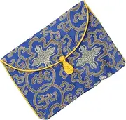 [LALADEFIEE] Music Book Pouch Ethnic Style Zen Buddhist Scriptures Bag Sturdy Brocade Material Multi-Purpose Storage for Girls and Women
