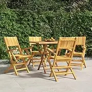VRAXO Folding Garden Chairs 4 pcs 55x61x90 cm Solid Wood Teak -36.52KG,3155061