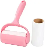 Sticky Lint Rollers for Cat and Dog Hair Lint Remover for Clothes Carpet Pink