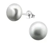Sterling Silver 9mm Freshwater Pearl Stud Earrings