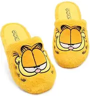 [Garfield] Adult Orange Slippers | Lazy Tabby Cat Fluffy Slip On House Sliders Merchandise