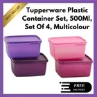 Tupperware Plastic Container Set, 500Ml, Set of 4, Multicolour || FREE SHIPPING